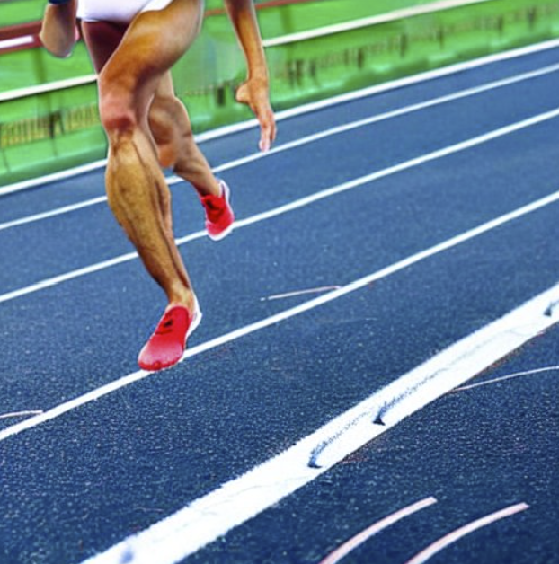 athlete sprinting