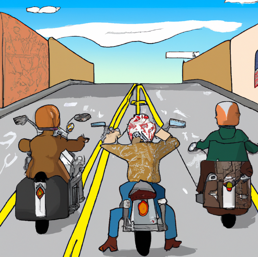 motorcyclists on american road