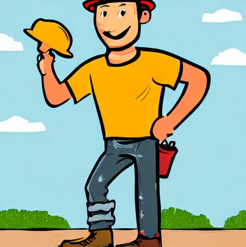 construction worker smiling